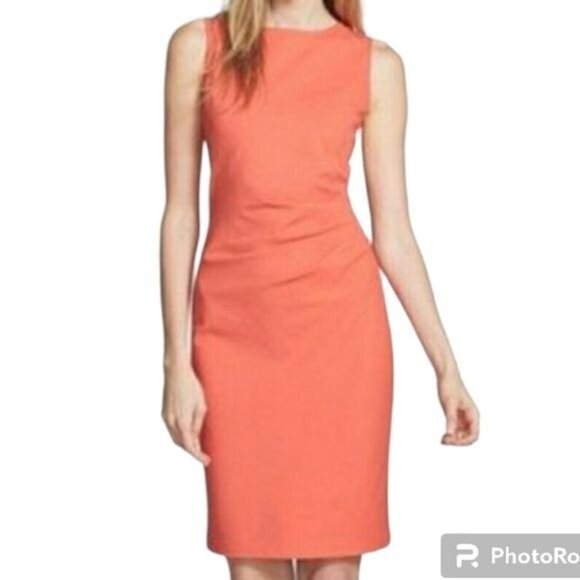 Dress Kenneth Cole New York Sleeveless Zip Up Back Salmon Women's WOMAN'S 4 - Picture 2 of 9